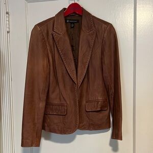 International Concepts Brown Suede Blazer with Notched Lapels